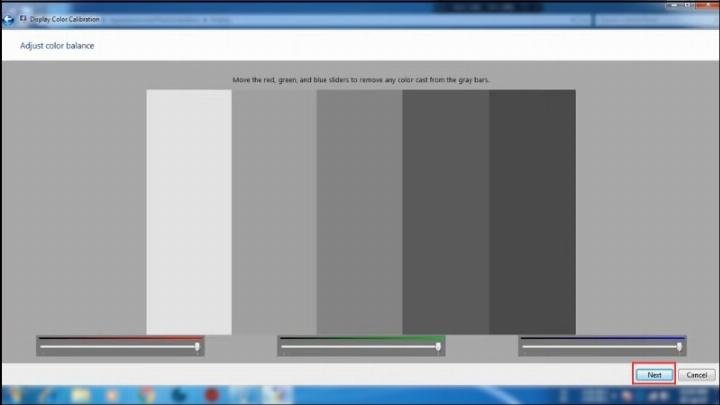 Điều chỉnh mức sáng đỏ, xanh dương và xanh lá