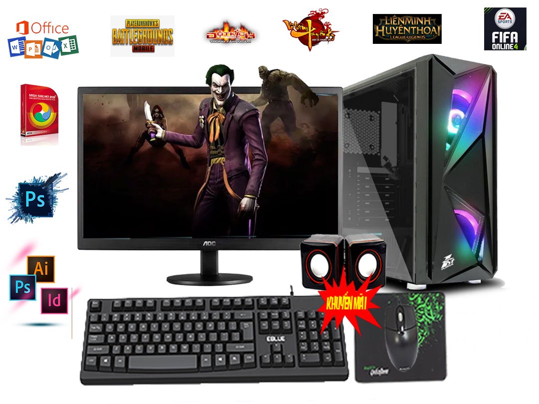 Trọn bộ máy tính chơi game Game-TN014 với màn hình 20 inch