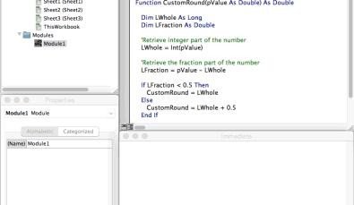 Giao diện Visual Basic Editor (VBE) trên Excel MacBook