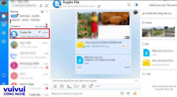 Quy trình truyền file ảnh từ Zalo sang Gmail trên điện thoại