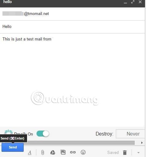 Nút soạn thư mới trong Gmail để gửi tin nhắn SMS qua email