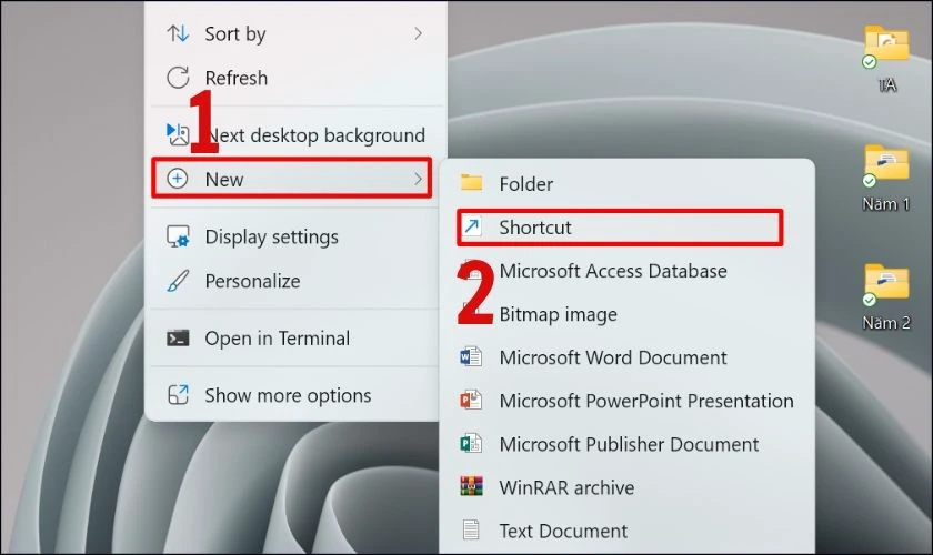 Nhập lệnh tự động tắt máy cho shortcut