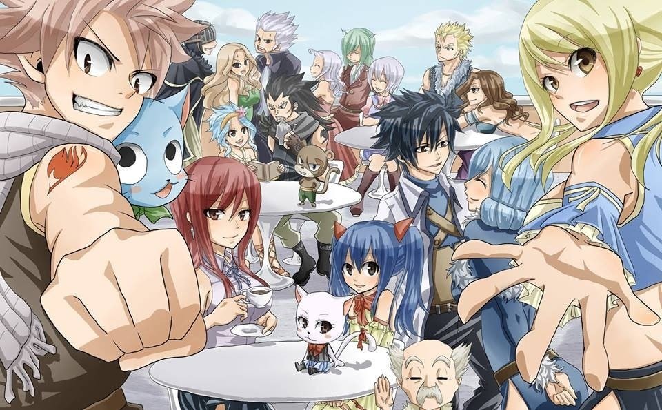 Hình nền Fairy Tail huyền thoại Natsu và đồng đội