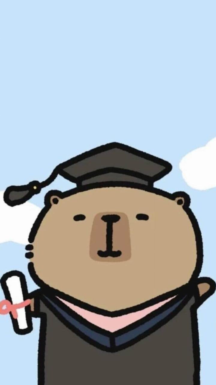 Hình nền Capybara đội mũ lá truyền thống độc đáo