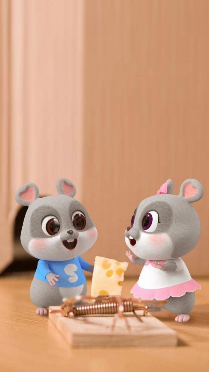 Hình nền chuột cute với sắc màu tươi sáng