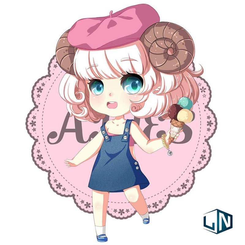 Hình nền anime 3D cung Bạch Dương mạnh mẽ, cá tính cho PC