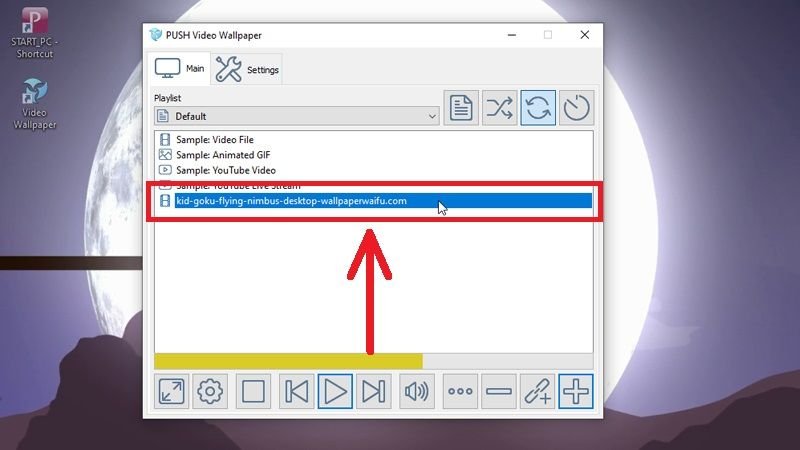 Quản lý danh sách phát hình nền động với PUSH Video Wallpaper
