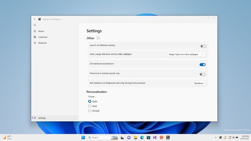 Cài đặt khởi động hình nền động tự động với Desktop Live Wallpaper