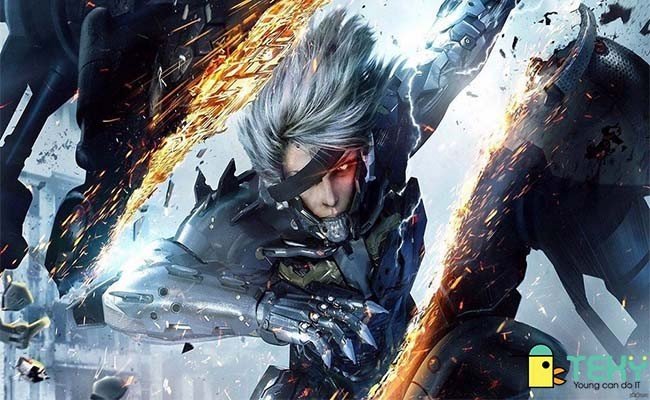 Hình nền gaming với nhân vật game nam cầm vũ khí chiến đấu