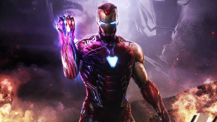 Hình nền máy tính 4K Iron Man găng tay vô cực Infinity Gauntlet