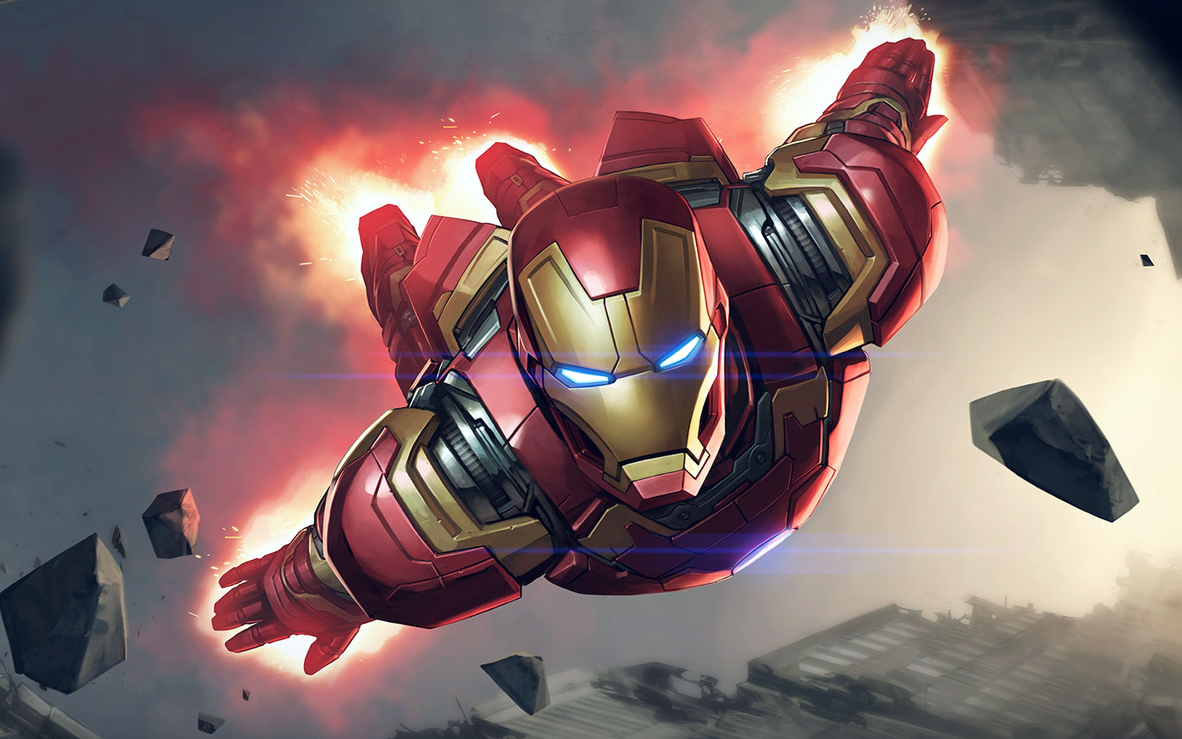 Hình nền máy tính 4K Iron Man phong cách nghệ thuật truyền cảm hứng