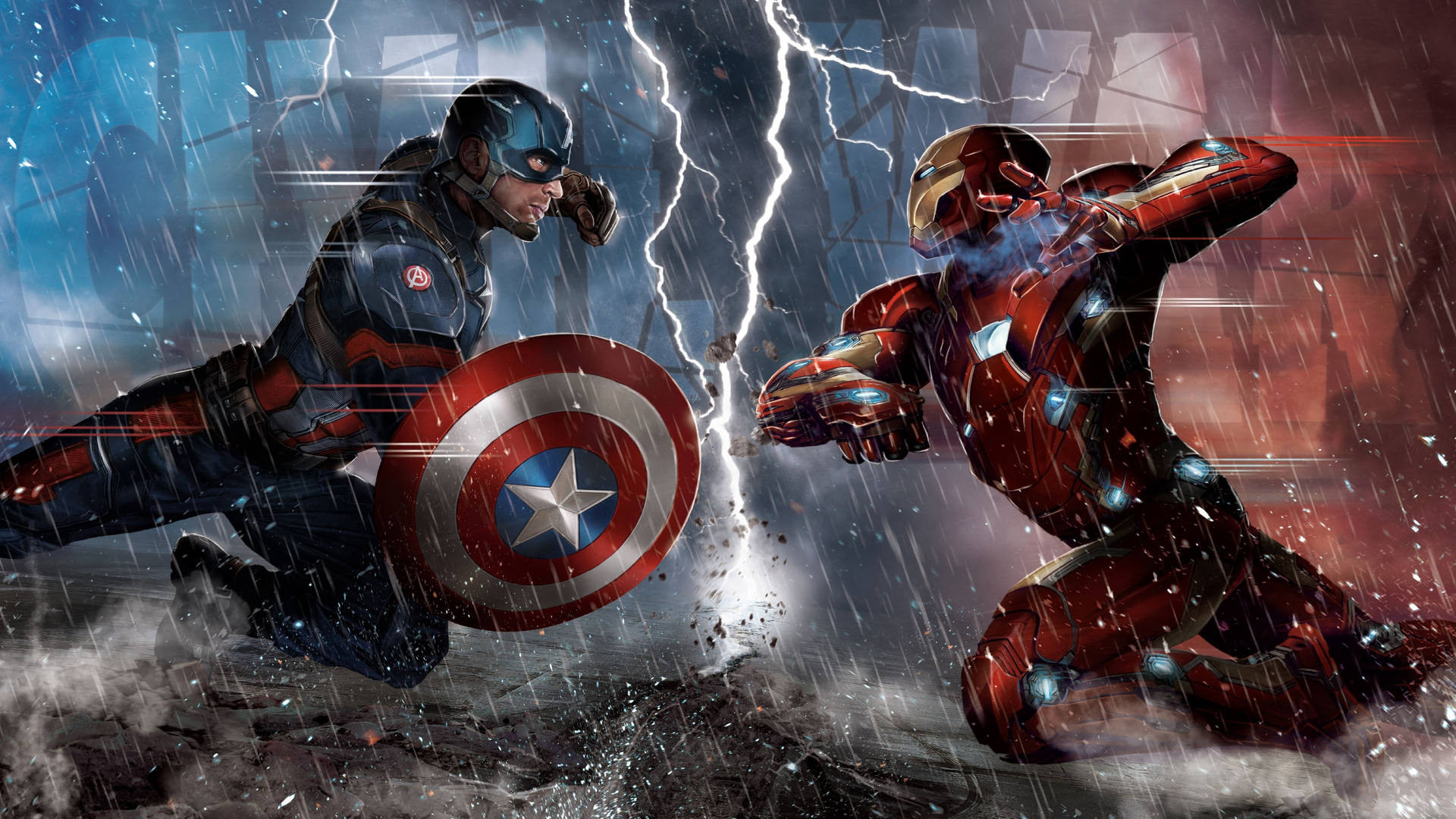Hình nền máy tính 4K Iron Man và Captain America siêu nét