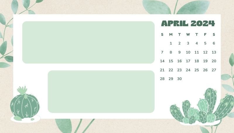 Hình nền máy tính độc đáo lịch tháng mùa hè