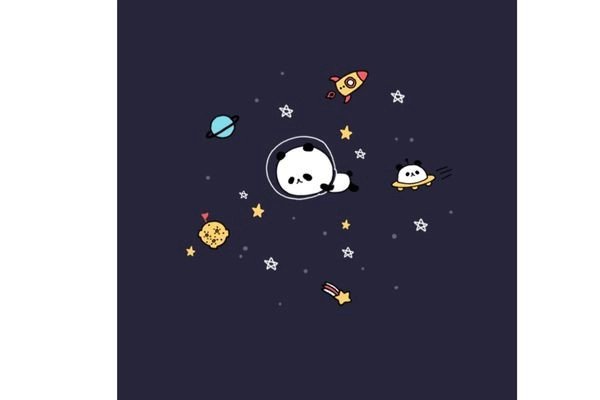 Hình nền máy tính màu đen với vũ trụ trong chiếc lọ như giấc mơ của trẻ thơ