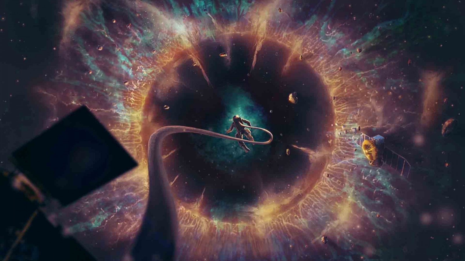 Hình nền máy tính phi hành gia đầy chất nghệ thuật và bí ẩn