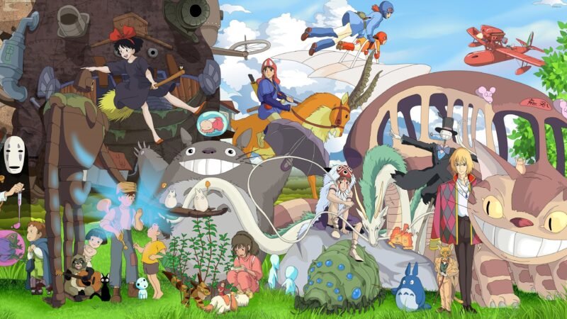 Hình nền Totoro thể hiện tình bạn trong sáng trên máy tính