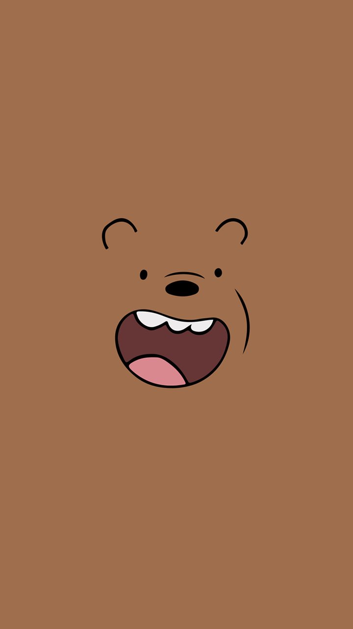 Hình nền We Bare Bear màu nâu, khám phá thế giới tuyệt vời
