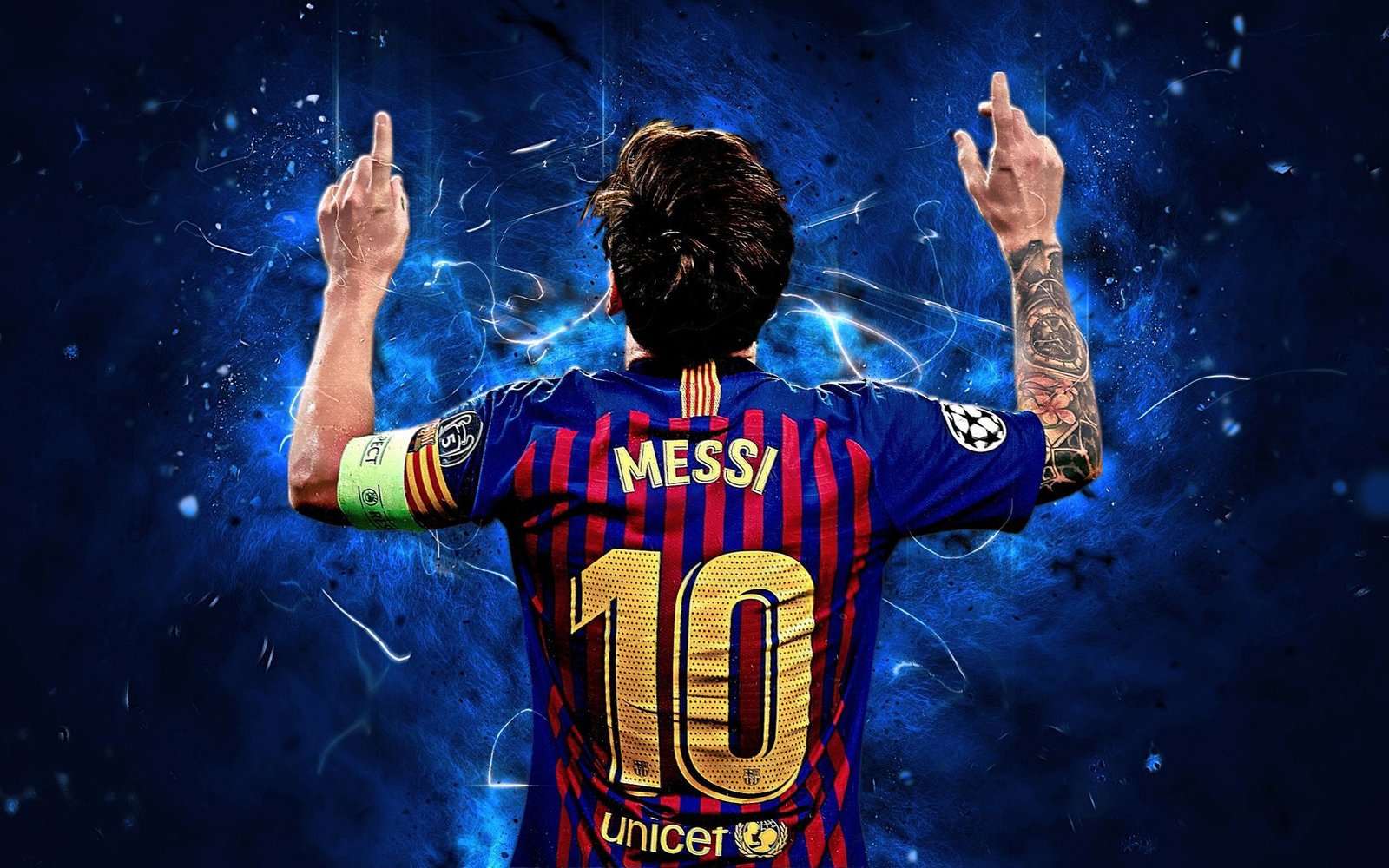 Hình nền 4K 3D của Messi trong khoảnh khắc tỏa sáng