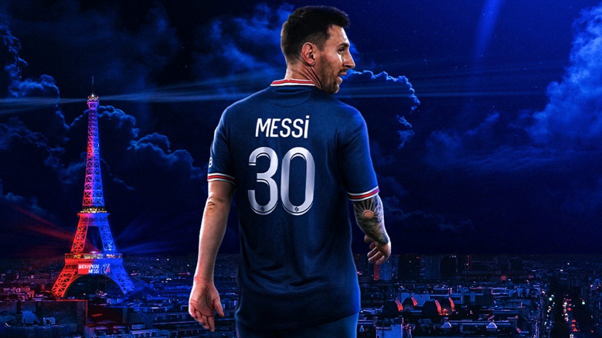 Hình nền Messi trong màu áo PSG, chất lượng 4K 3D