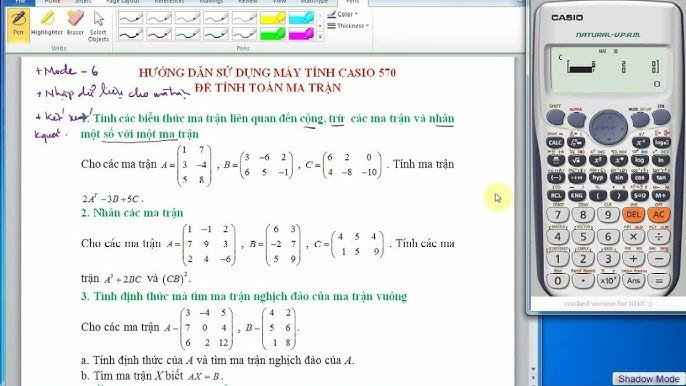 Hướng dẫn bấm máy tính ma trận Vinacal chi tiết nhất
