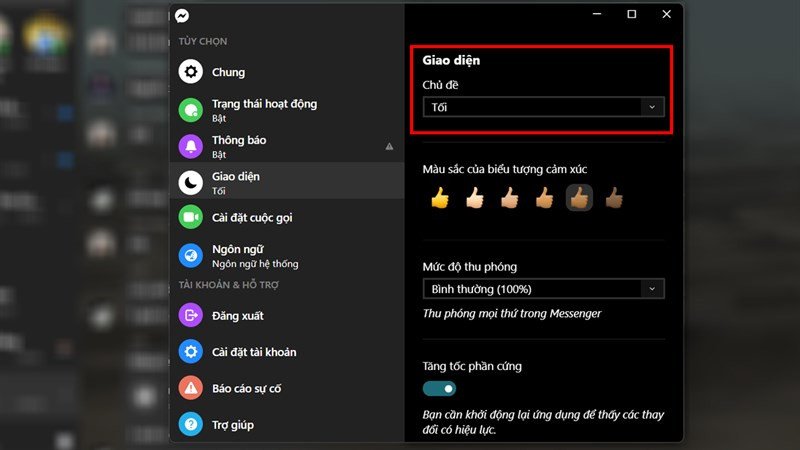 Hướng dẫn bật chế độ tối Messenger: Chuyển sang chế độ Tối trong Giao diện
