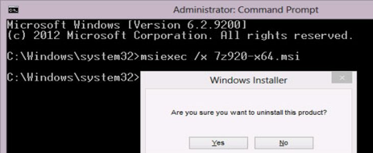 Sử dụng Command Prompt để gỡ ứng dụng máy tính