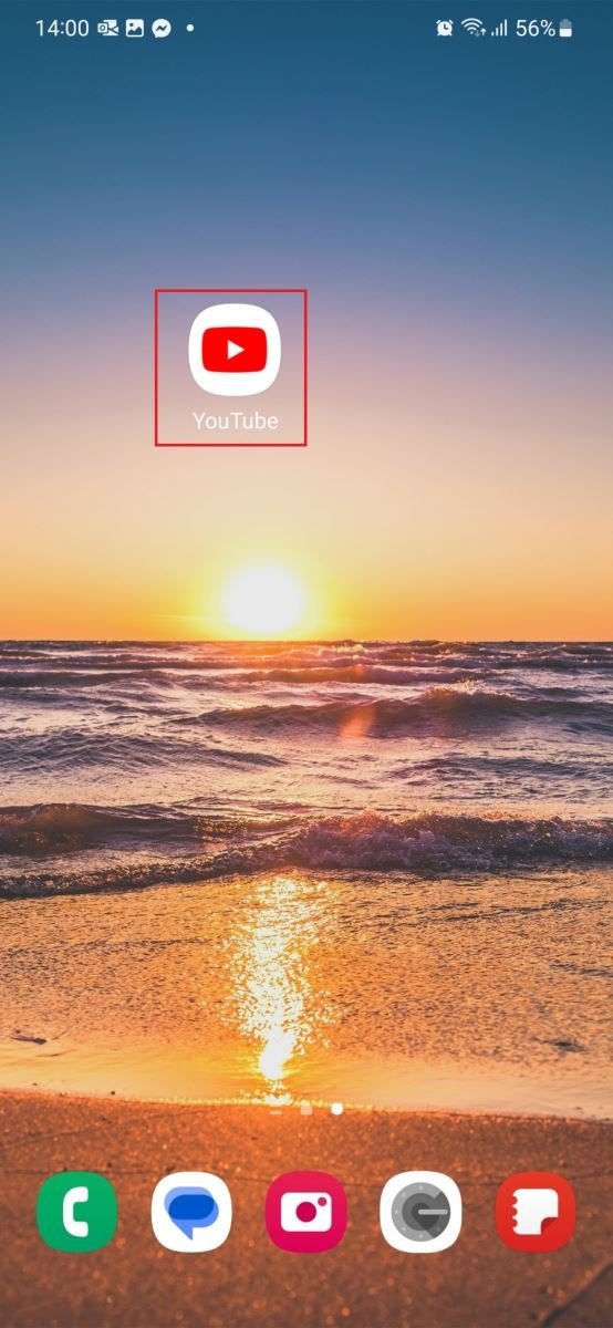 Mở ứng dụng YouTube trên Android