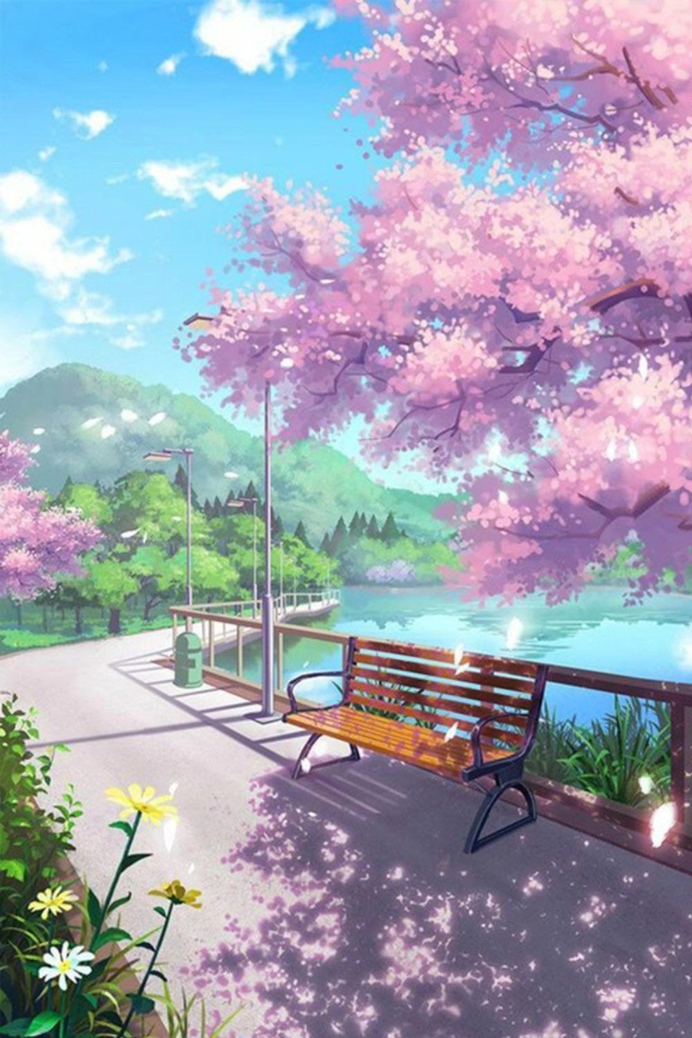 Khung trời mùa xuân đầy cảm xúc với hoa đào Anime