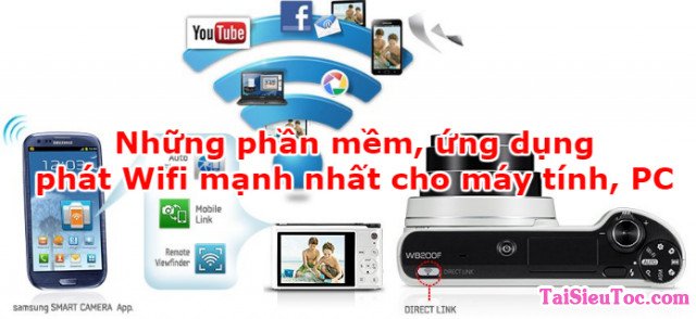 Laptop phát sóng WiFi với ứng dụng chuyên dụng