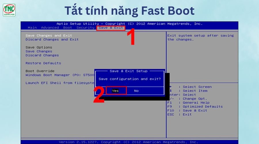 Tắt Fast Boot