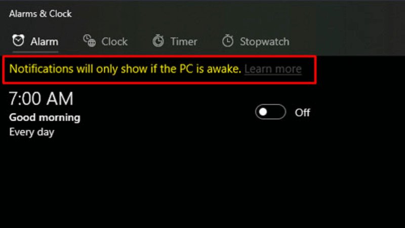 Lưu ý quan trọng khi cài đặt báo thức trên laptop
