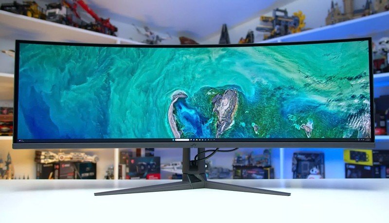 Màn hình máy tính 49 inch với tỷ lệ siêu rộng cho không gian làm việc tối ưu.