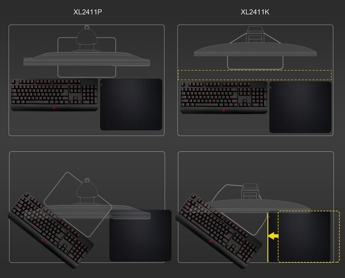 Màn hình máy tính BenQ 24 inch ZOWIE XL2411K với thiết kế chân đế mới nhỏ gọn