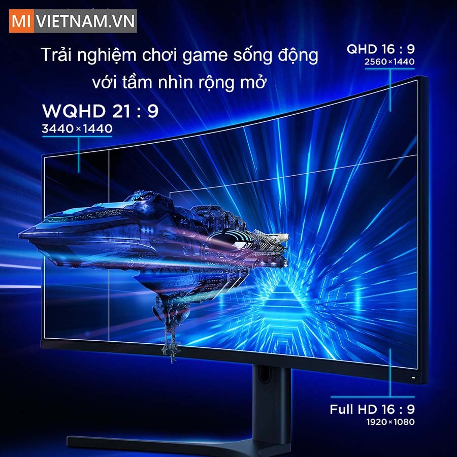 Màn hình máy tính cong Xiaomi 34 inch mang đến tầm nhìn rộng mở