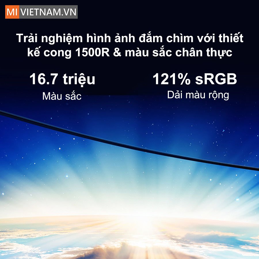 Màn hình máy tính cong Xiaomi 34 inch với khả năng tái tạo màu sắc