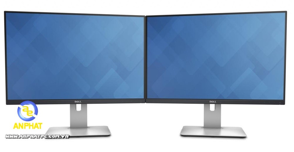 Mặt sau của màn hình Dell UltraSharp với nhiều cổng kết nối