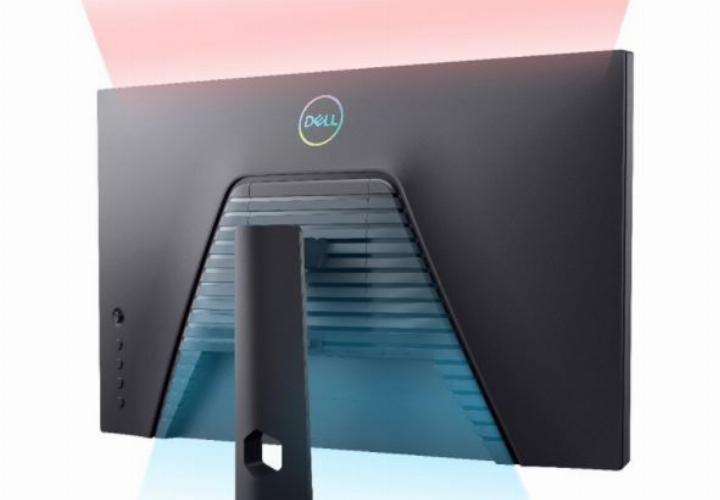 Mặt sau màn hình Dell S2421HGF với thiết kế tản nhiệt