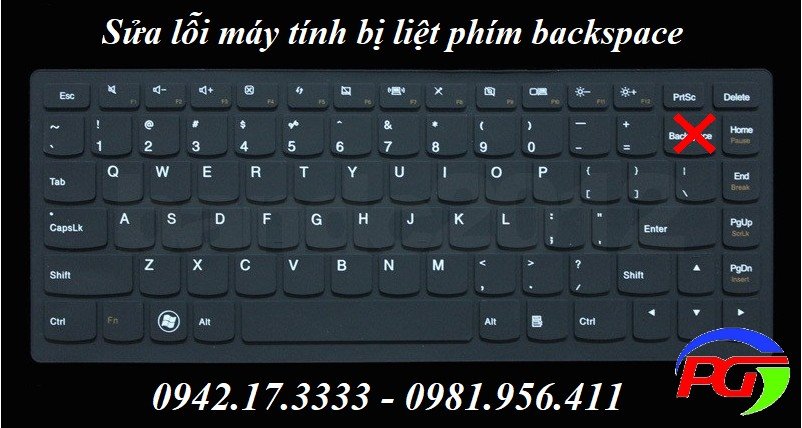 Máy tính bị liệt phím backspace do nhiều nguyên nhân