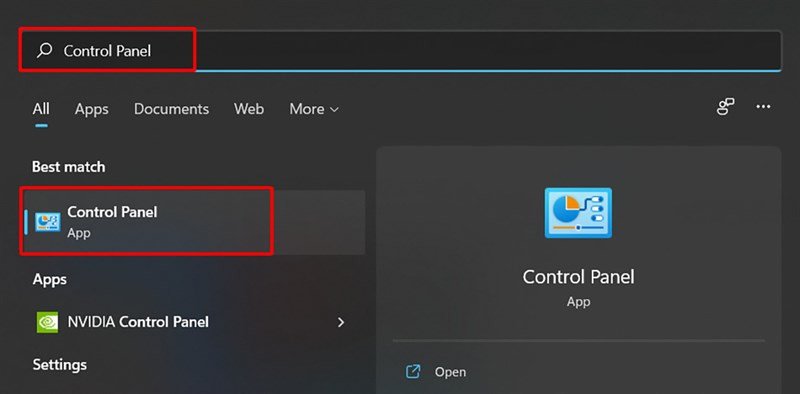 Mở Control Panel để gỡ Zalo bị chậm