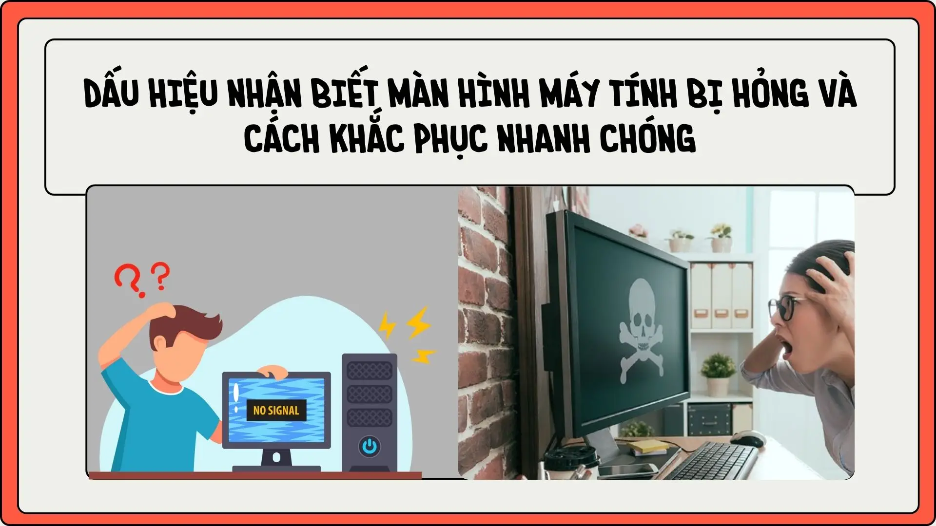 Dấu hiệu hỏng màn hình máy tính và cách khắc phục