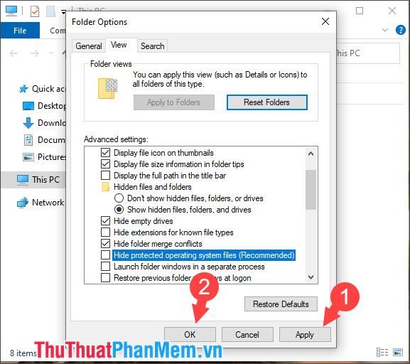 Lưu cài đặt hiển thị trên Windows 10