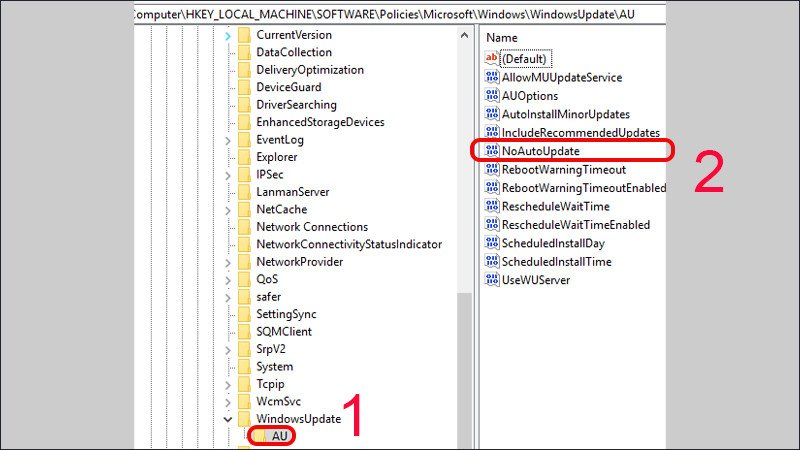 Nháº¥n Ä‘úp vào NoAutoUpdate
