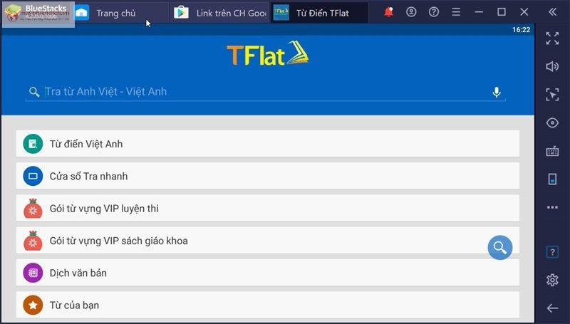 TFlat là một phần mềm từ điển Anh Việt Offline miễn phí