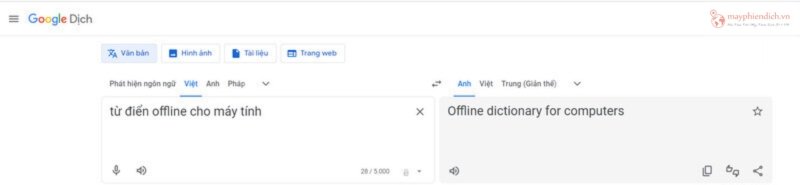 Phần mềm dịch tiếng Anh Google Translate