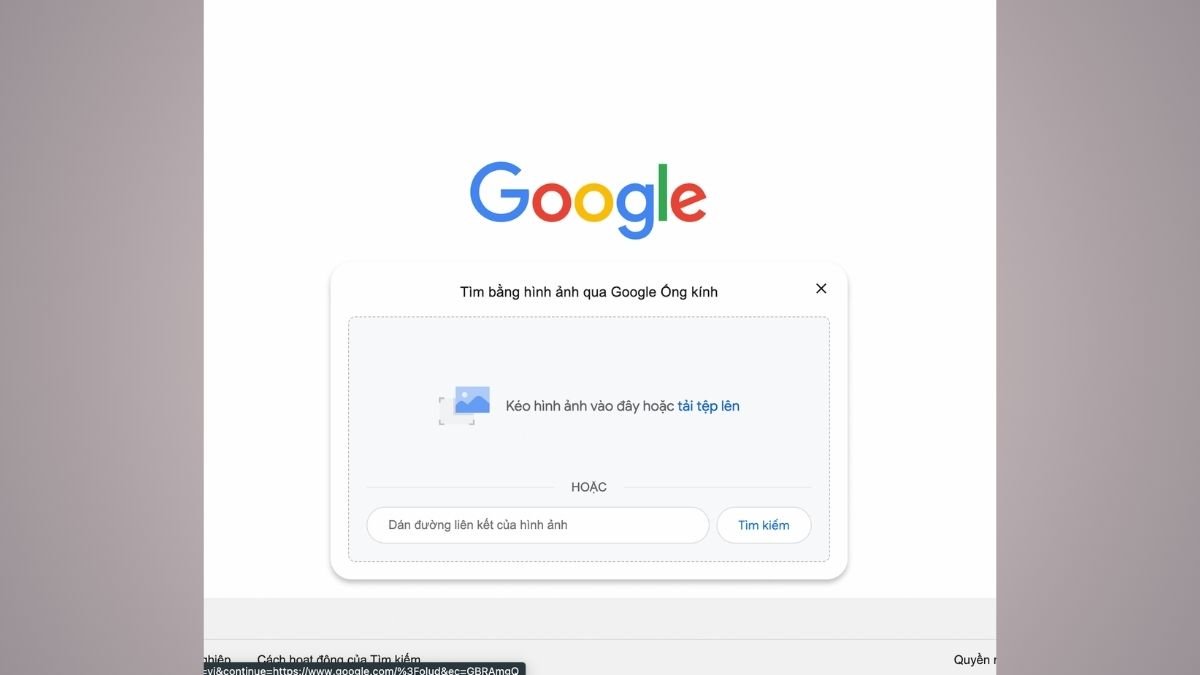 Tùy chọn 'Tìm kiếm bằng Google Lens' trong trình duyệt để dịch trên màn hình máy tính