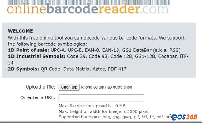 Phần mềm đọc mã vạch trên máy tính OnBarcode Free Barcode Scanner & Reader Software