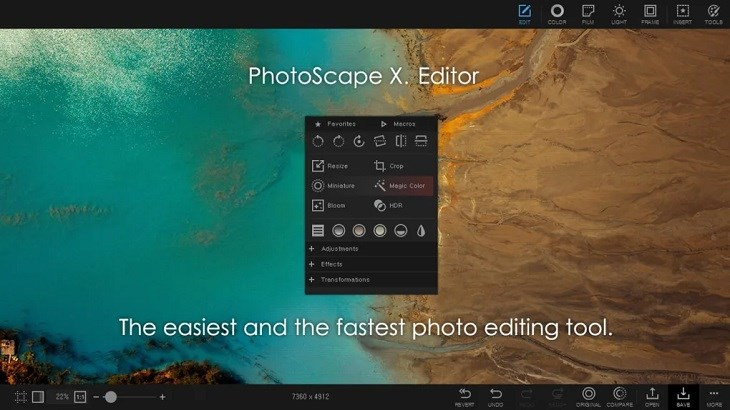 PhotoScape X có giao diện đẹp và sở hữu nhiều tính năng thú vị