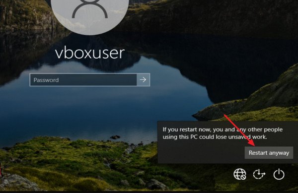 Chọn khởi động lại nâng cao để reset máy tính xách tay HP