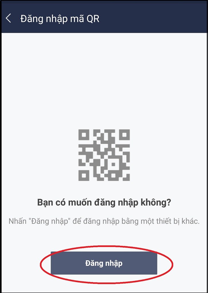 Xác nhận đăng nhập tài khoản Line trên điện thoại