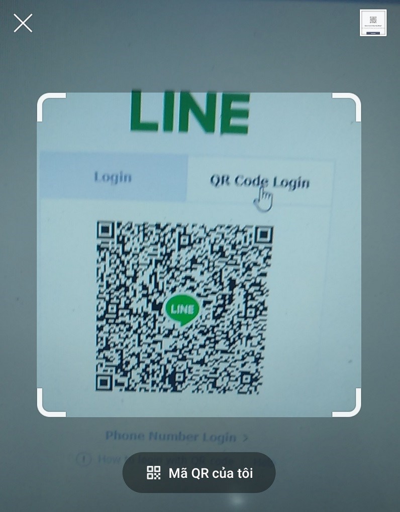 Hướng dẫn quét mã QR để đăng nhập Line trên máy tính